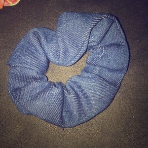 Denim hair scrunchie